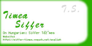 timea siffer business card